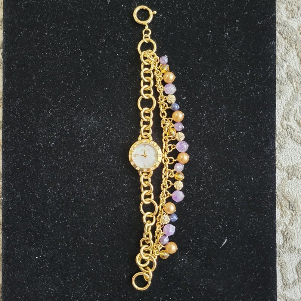 Carolee New York Bracelet Watch W Various Beads